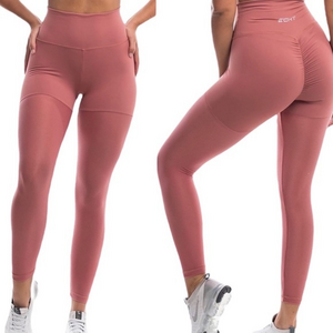 ECHT Australian Scrunch Mesh‎ Panel Sock Pink High Rise Athletic Leggings